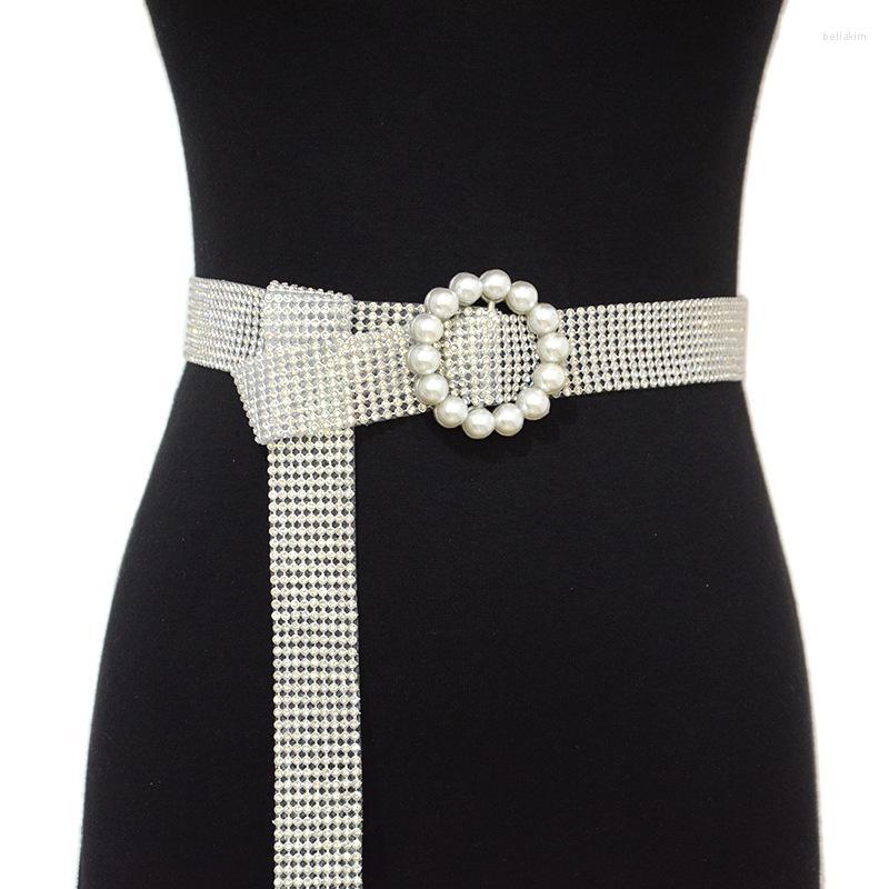 

Belts 113CM Women's Belt Waist Chain Full Rhinestone Crystal Luxury Large Party For 2023 Fashion, Black