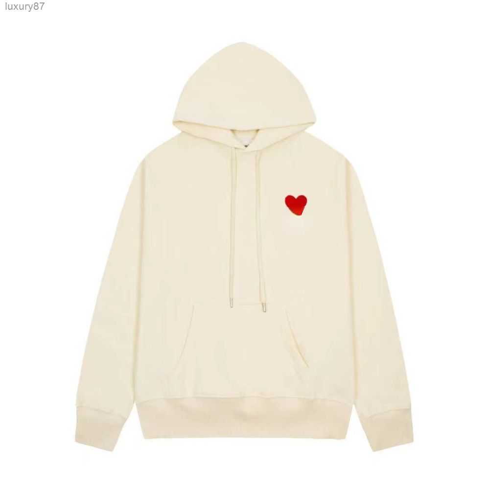 

Hoodie Male and Female Designers Amis Paris Hooded Highs Quality Sweater Embroidered Red Love Winter Round Neck Jumper Couple Sweatshirts Yq33