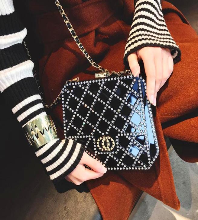 

COCO Black Flap bag Crossbody Artificial Diamond tassels Duffle the tote bag Evening Designers Shoulder Bags Fashion Luxurys Women4991076