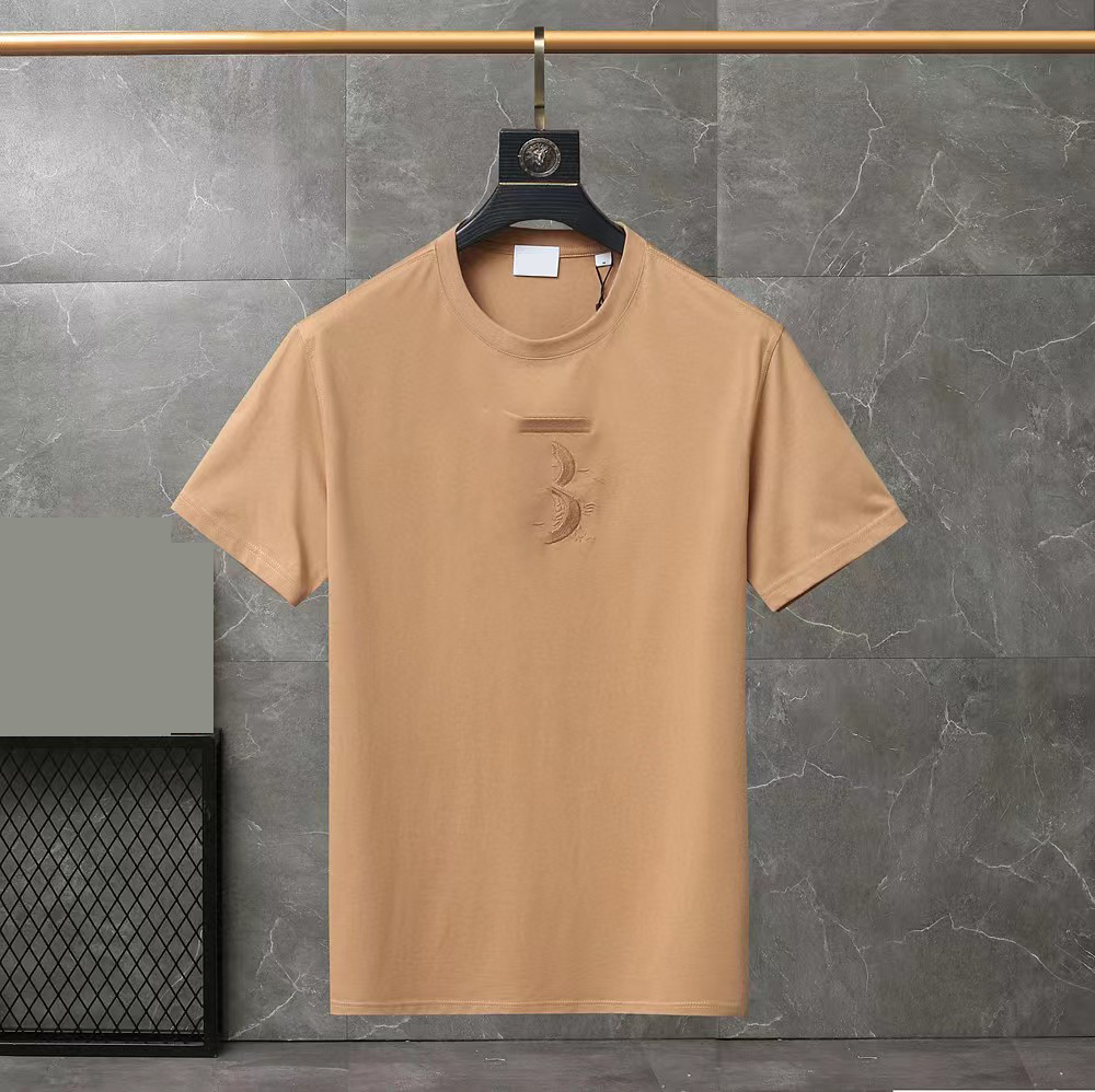 

Summer popular short-sleeved T-shirts for men and women couples cotton round neck sweatshirts classic 3d embossed T-shirts pd designer T-shirts, Black