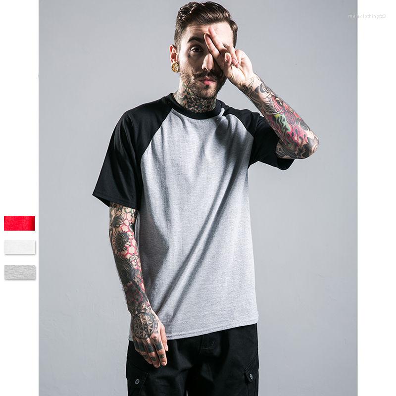 

Men's T Shirts Short-sleeved T-shirt With Loose Rotator Cuff Splicing In 2023