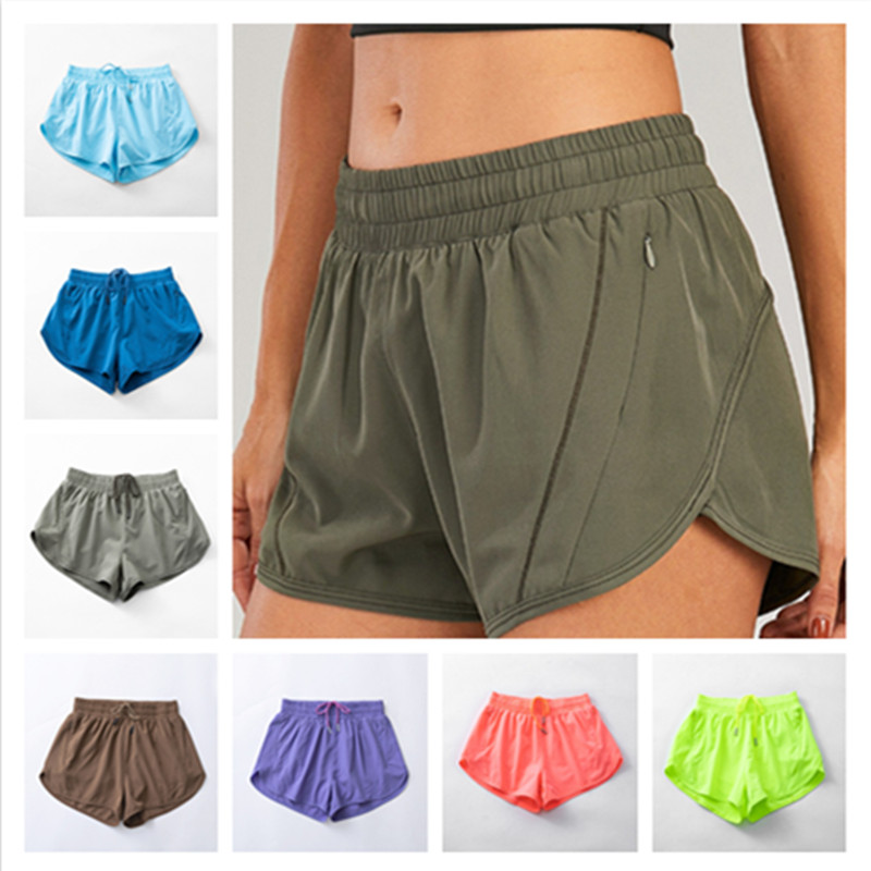 

LU-001 women yoga shorts stretch high waist shorts sweatpants fitness clothes girl running pants, sports shorts to wear comfortable woman yoga double lulus lemon, 0003