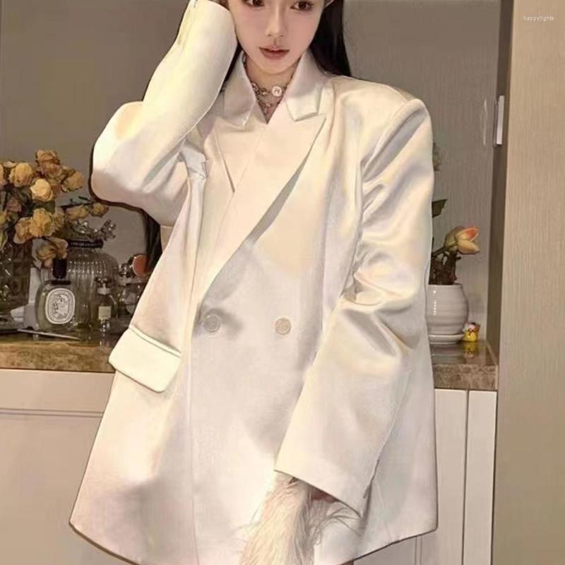 

Women' Jackets 2023 Suit Coat For Women Premium Spring Korean Versatile Loose Casual, White