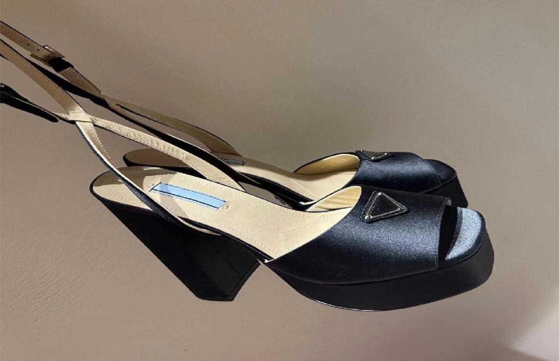 

Fashion Brand Satin Platform Wedges Women Sandals Ankle Strap Crystal Chains High Heels Spring Summer Casual Chunky pumps7600054, Lavender