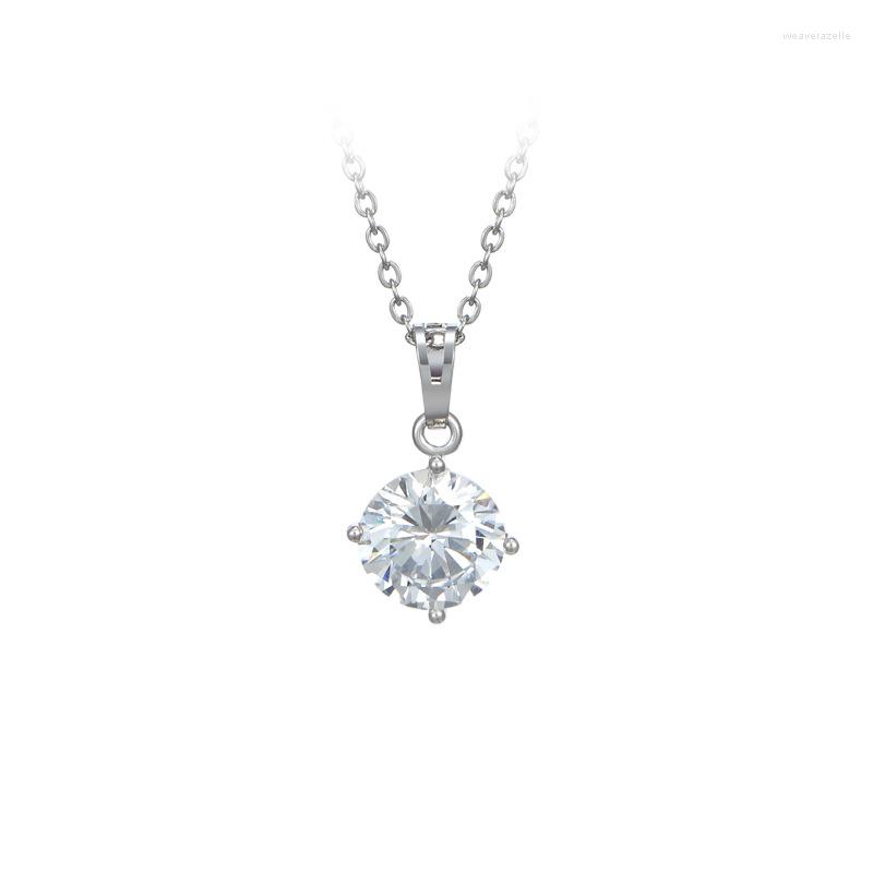 

Chains Yuancheng Jewelry Japanese And Korean Wind Artificial Zircon Plated White Gold Factory Wholesale Female Necklace