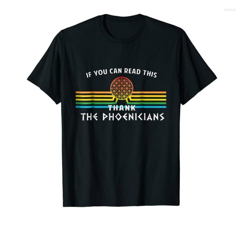 

Men' T Shirts If You Can Read It Thank The Phoenicians Black T-shirt -3XL(2, Men-darkpurple