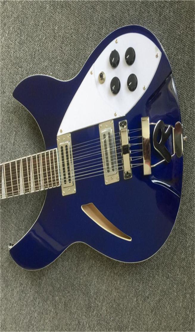 

ricken guitar 12 string ocean blue guitar two output rosewood fingerboard has the gloss of varnish on it electric guitarra elec9242876