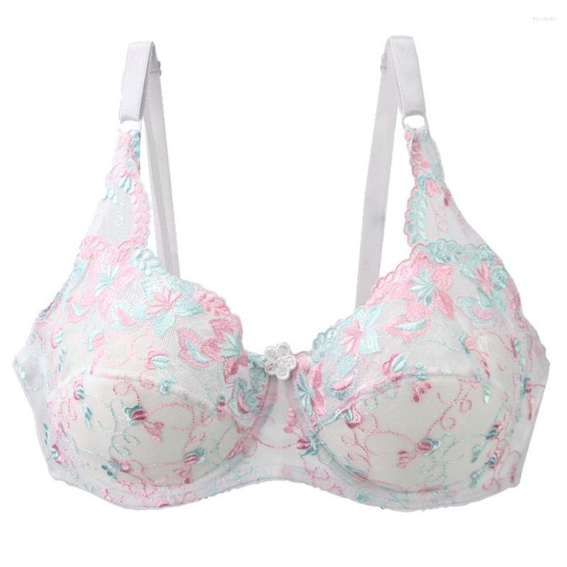 

Bras Plus Size Sexy For Women Lace Women's Underwire Bra Ultra Thin Embroidery Unlined B C D DD E Cup, Red