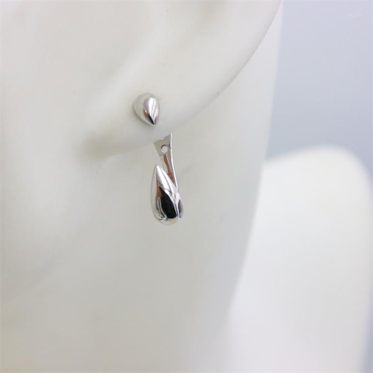 

Stud Earrings ZFSILVER Fine Fashion S925 Sterling Silve Korean Cool Soomth Waterdrop For Women Charm Jewelry Accessories Party