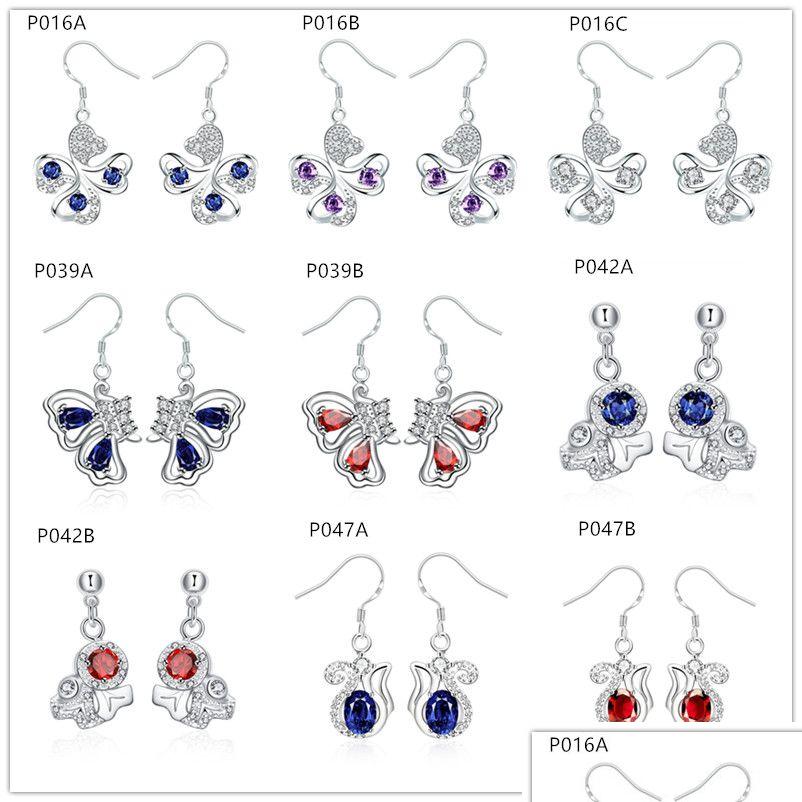 

Dangle Chandelier Sterling Sier Plated Earrings Gtp5 Fashion Womens Gemstone 925 Earring 10 Pairs Mixed Style Drop Delivery Jewelry Dhvft