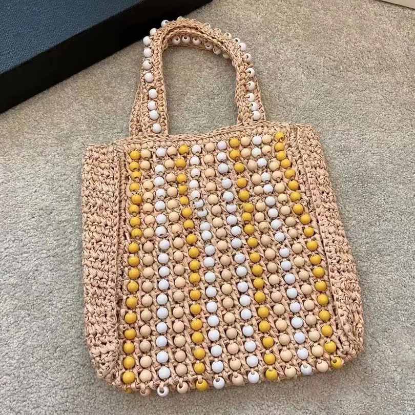 

mens designer bead basket clutch Bag Womens wallet tote handbags Shoulder weave weekend Beach bag luxury Straw Cross body stripe underarm bags, Black