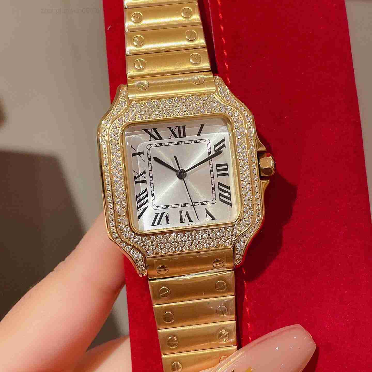 

designer Diamond Santos watch womens watchs 35 MM Quartz woman Lady Counter Official Replica wristwatch ladies Senior gift 591A