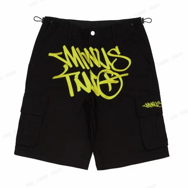 

Men's Cargo Shorts Minus Two Y2k Summer Streetwear Casual Wide Leg Short Pants Hip Hop Track Clothes Women's Sweatwear 394y, 10