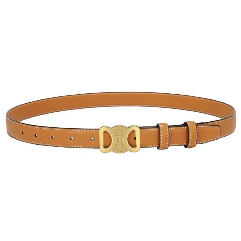 

designer belt belts for women designer Smooth Buckle Belt Retro Design Thin Waist Belts for Men Womens Width 2.5CM Genuine Cowhide 4 Color Optional bb belt celi belt