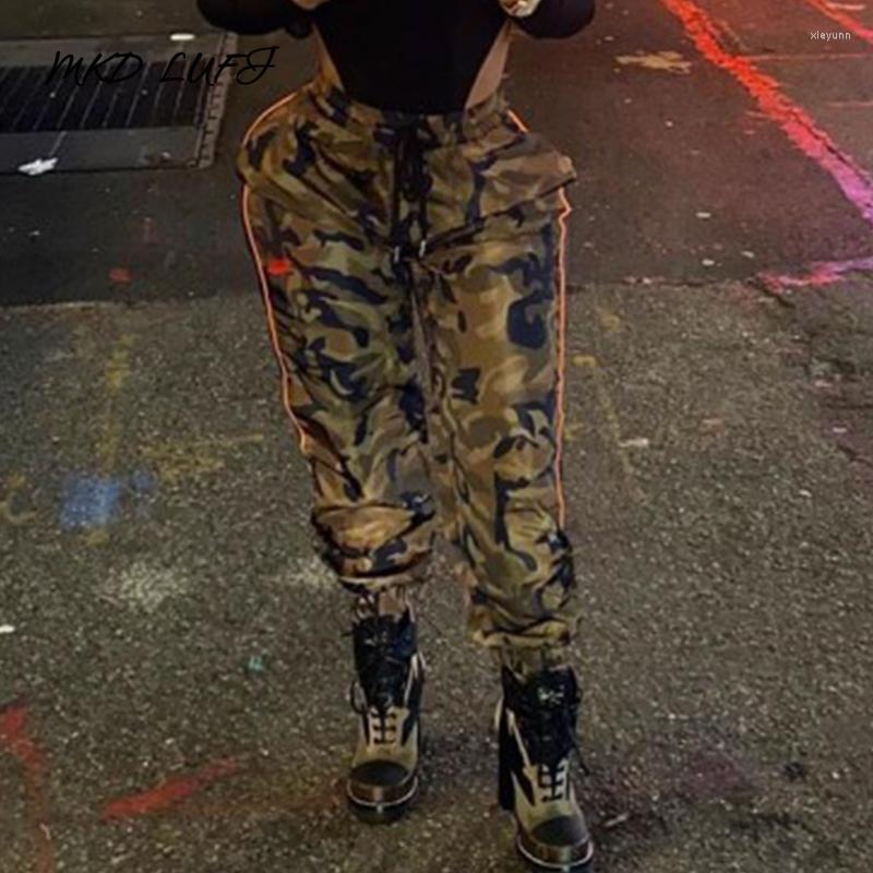 

Women's Pants Camouflage Print Drawstring Design Casual Safari Women Loose Pleated