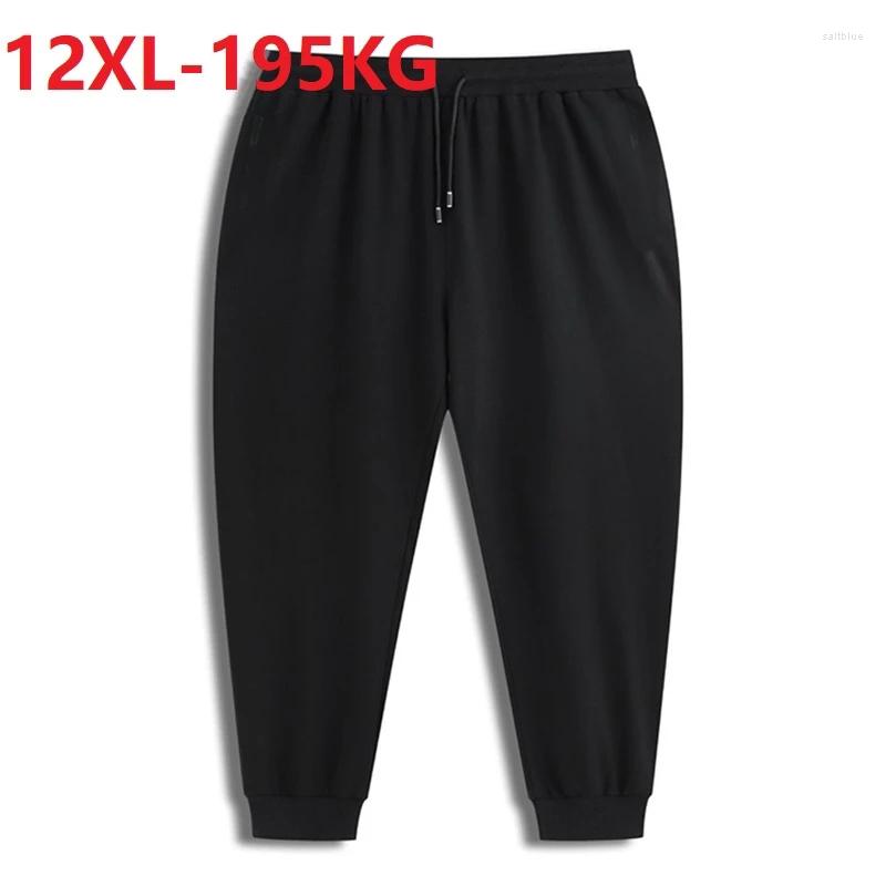 

Men's Pants Autumn Summer Spring Men Sweatpants Plus Size 7XL 8XL 11XL 12XL Big Soprts Stretch Elasticity Loose 200KG 70, Black