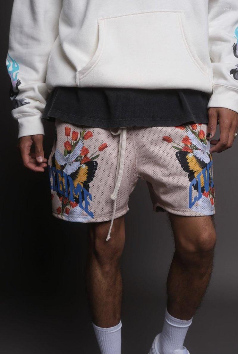 

Men's Shorts Men Gyms Fitness Workout Male Breathable Mesh Quick Dry Sportswear Beach Summer Basketball Training Jogger, Light khaki