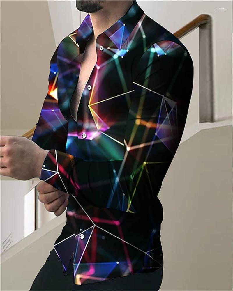 

Men's Casual Shirts Shirt Graphic Slim Fit Long Sleeve 3D Printed Outdoor Street Button Print Top Fashion Design Oversized 6XL, Oversized shirt 1