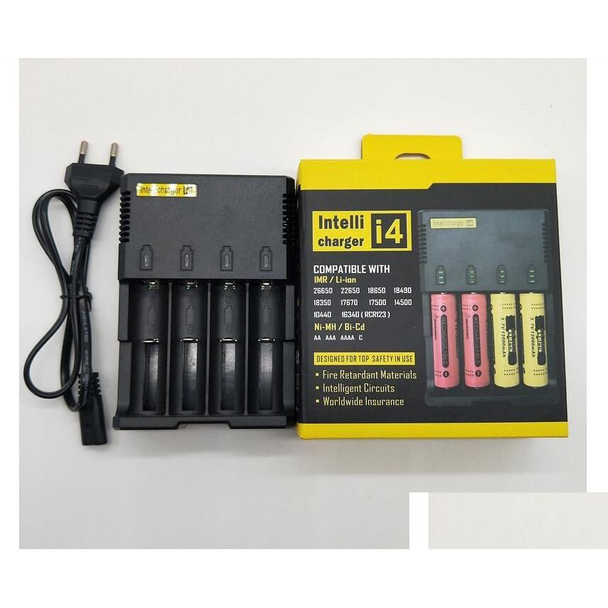 

Chargers I4 Battery Charger 4Slot Fly Compatible For Lithium 26650 16340 14500 Nitecore D4 Drop Delivery Electronics Batteries Dh90U