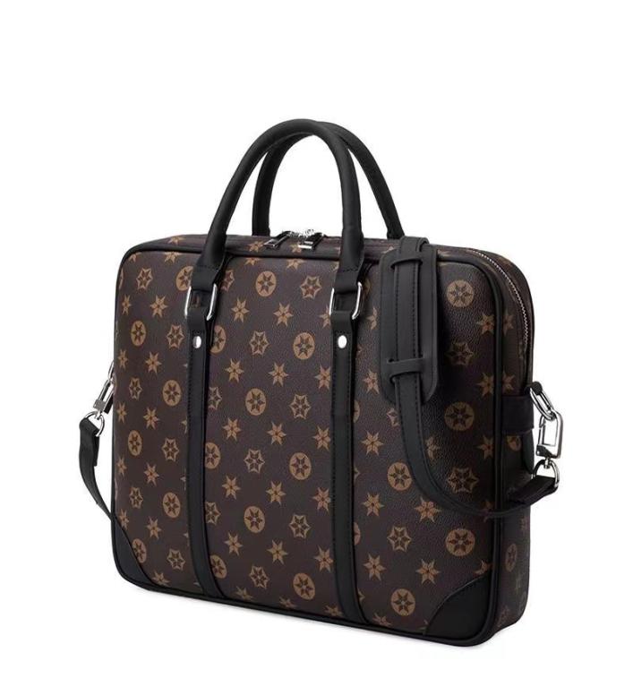 

Mens briefcases designer shoulder Documents Bags Handbag French brand classic business handbags Brown flower print plaid messenger5036009, Yellow