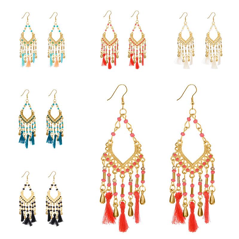 

Stud Earrings Alloy Tassel Euro-American Fashion Triangle Women's Of Party Wedding Charmed Accessories Gifts