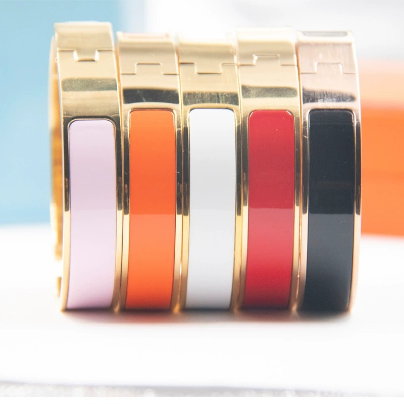 

Luxury bracelets gold bracelet designer bracelet nail bracelet brand enamel bracelet wide version 12mm titanium steel bracelets a variety of styles men's and women's
