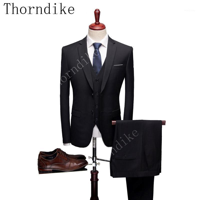 

Men' Suits & Blazers Thorndike 2023 Men Business Suit Slim Fit Classic Black Male Luxury 2 Button 3 Pieces(Suit Jacket Pants, Same as picture