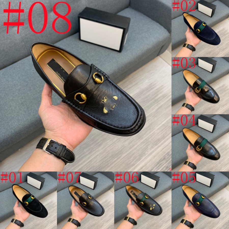

2023 Men's Leather Shoes Men Loafers Dress Shoes Slip on Male Shoes Luxury Men Designer Party Wedding Footwear, #05