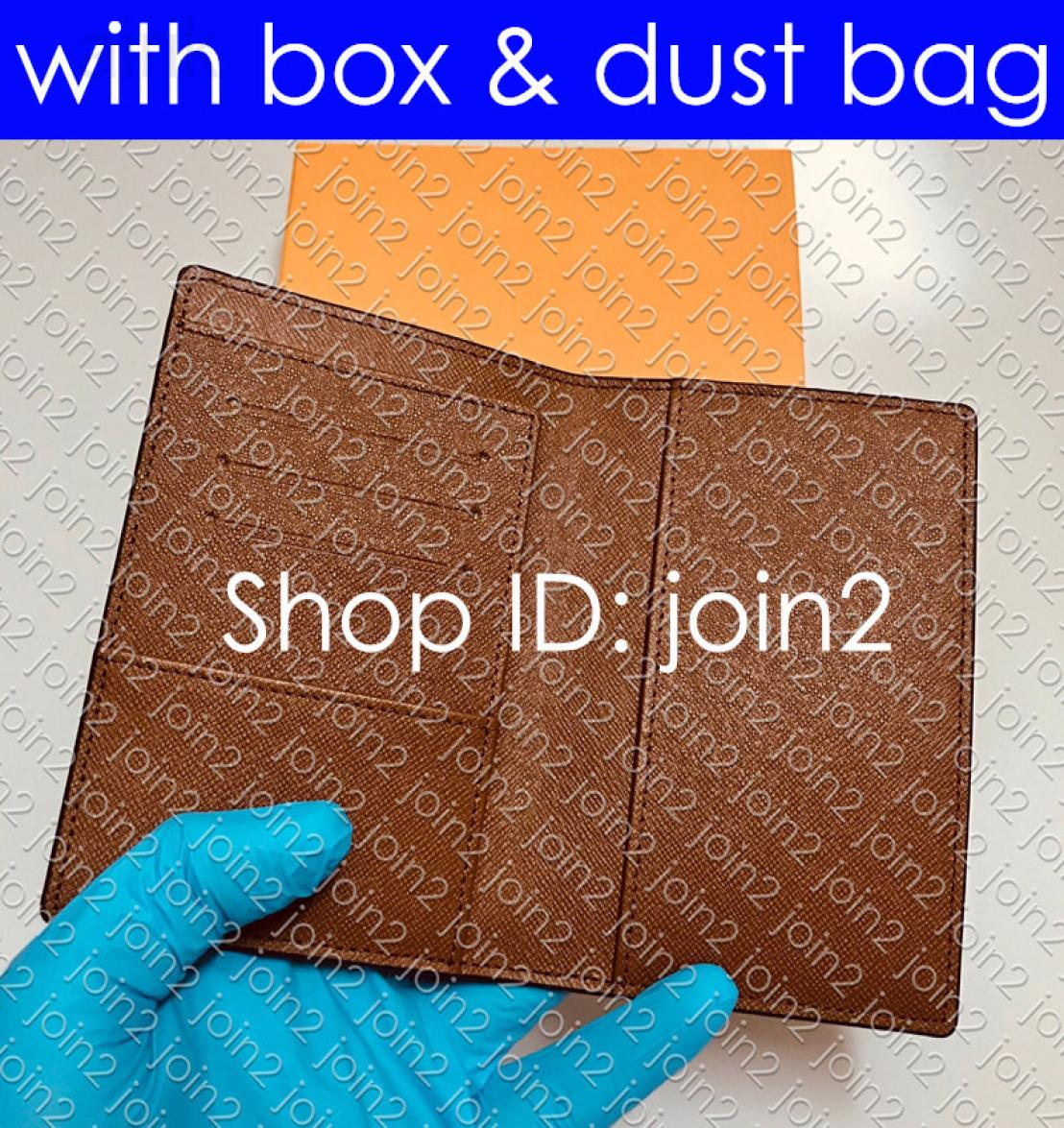 

M60181 PASSPORT COVER Case Designer Fashion Unisex Travel ID Card Holder Pocket Organizer Protector Key Pouch Cle Pochette Multipl3797229, Brown