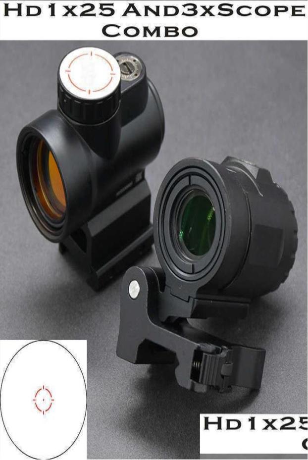 

Scopes Tactical Hd 1X25 Red Dot Sight Rifle Scope 3X Magnifiers Combination Quick Release Side Weaver Picatinny Mount Hunting Sh D5485437, Black