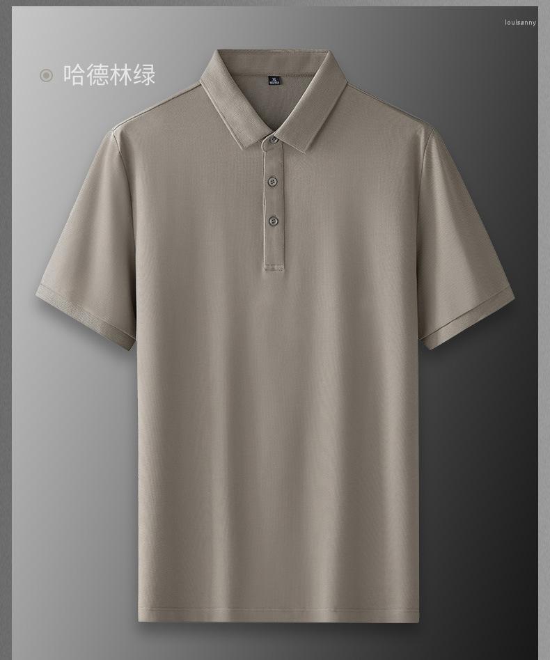 

Men's Polos 2023 Summer Men'S Polo Shirt Cotton Lapel Short Sleeve T-Shirt Solid Color Wear, 10
