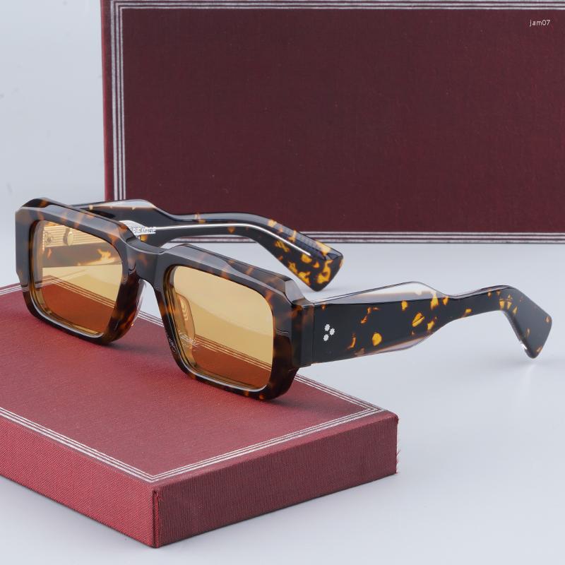 

Sunglasses JACQUES Miglia Square Acetate Woman Tortoise Luxury Brand UV400 Lenses Thick Solar Glasses For Men