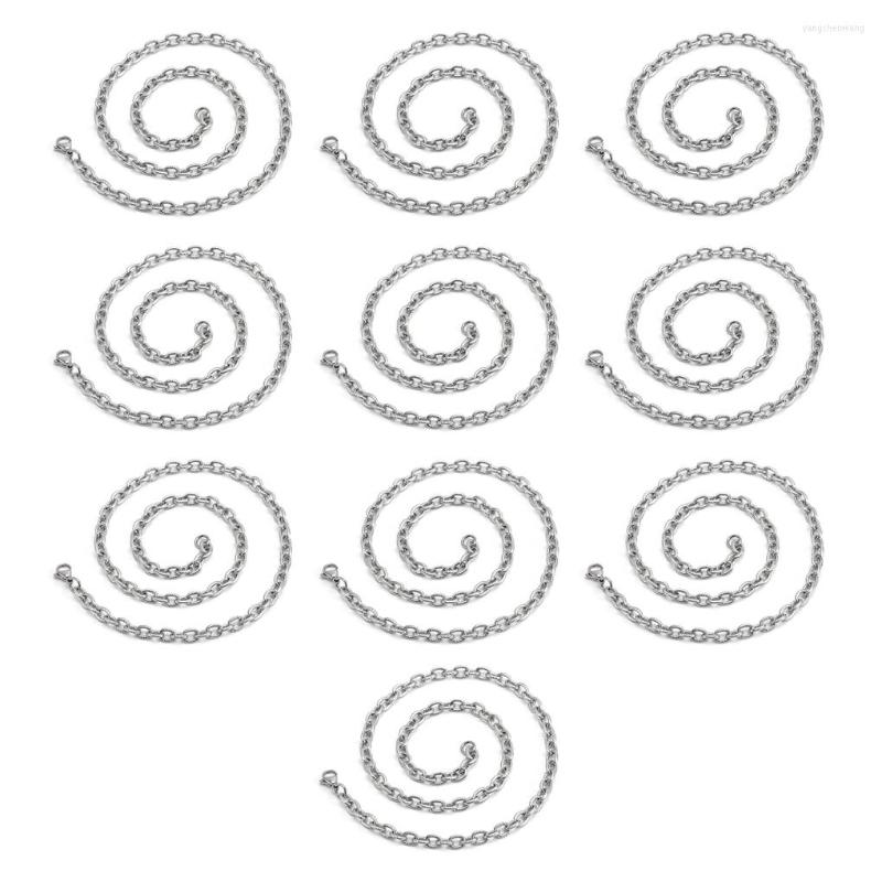 

Chains 10 Pieces Necklace Punk Style Necklaces Stainless Steel Jewelry Decorative Accessory For Party Daily Work Travel