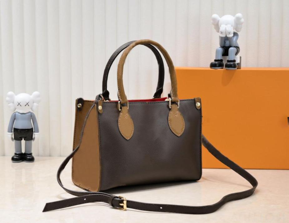 

2022FASHION ONTHEGO WOMEN luxurys designers bags genuine leather Handbags messenger crossbody shoulder bag Totes Wallet shoppingba4776655, Brown