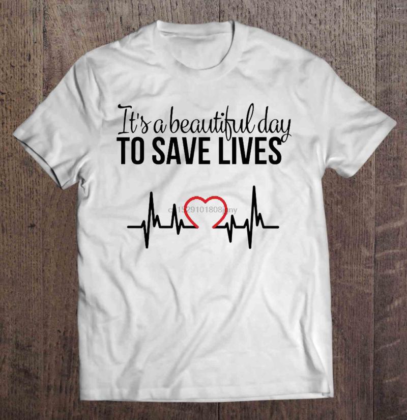 

Men' T Shirts Men Shirt It  A Beautiful Day To Save Lives - White Version Women T-shirt, Men-darkpurple