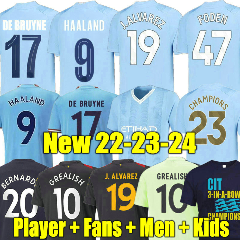 

HAALAND GREALISH soccer jersey 22 23 24 DE BRUYNE MANS CITIES MAHREZ FODEN 2023 2024 football shirt uniforms men kids kit sets ALVAREZ FANS player Special MANCHESTERS, 3rd aldult epl