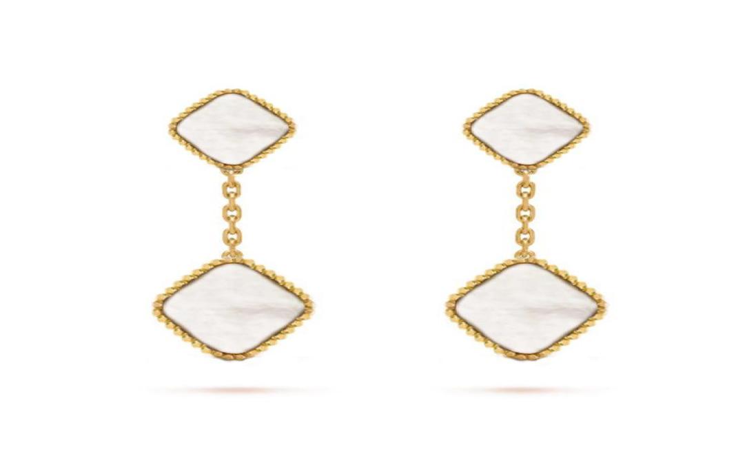 

13 style Four leaf Clover dangle Earrings French luxury brand Korean Style Net Red Long Tassel Elegant Women No fading9111572