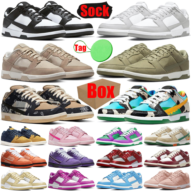 

With Box Panda running shoes for mens womens shoe Sanddrift UNC Orange Lobster University Blue Phantom Olive GAI Grey Fog trainers sneakers runners, #43 pink foam 36-45