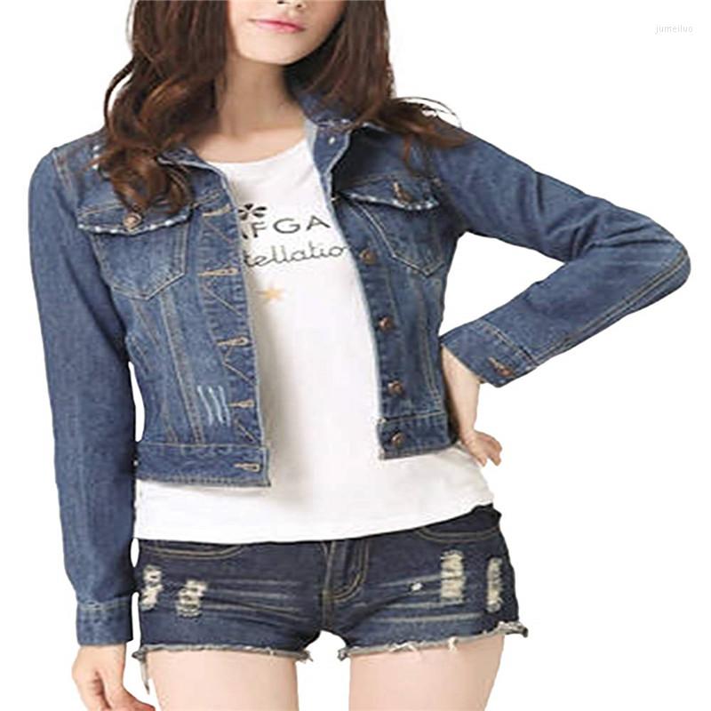 

Women's Jackets Women's Distressed Denim Jeans Outfits Coat Spring Fall Ripped Outerwear Jacket, Picture shown