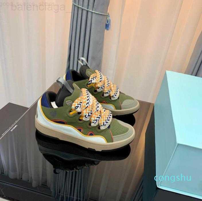 

Designer Curb sneakers classical mesh woven Lace-up shoes 2022 Hot style extraordinary sneaker embossed Leather men womens in nappa calfskin, Color 26