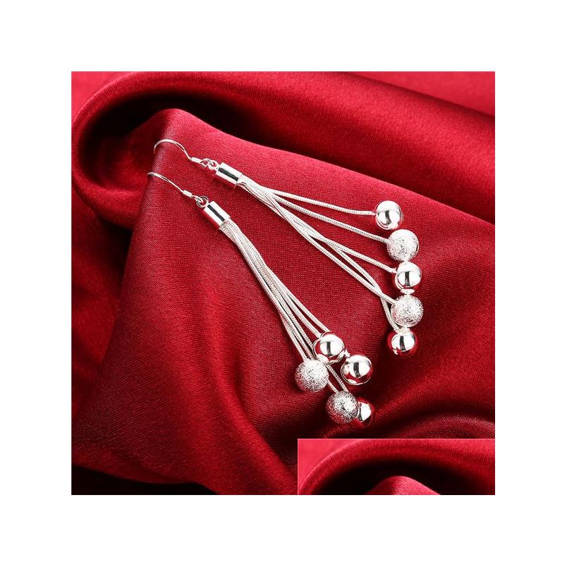 

Dangle Chandelier Womens Sterling Sier Plated Fiveline Sand Bead Earrings Gsse277 Fashion 925 Plate Earring Gift Drop Delivery Jewe Dh4Ge