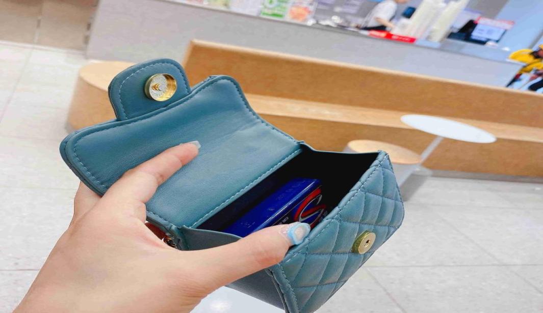 

Brand Fashion Shoulder mini Bags Luxury Designer Handbags High Quality Women chains letter purse phone bag wallet temperament cros8510735, Sky blue