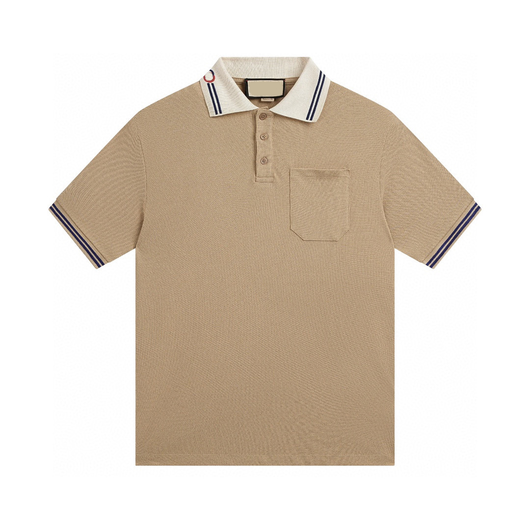 

Men's Plus Tees & Polos Round neck embroidered and printed polar style summer wear with street pure cotton 21wrf