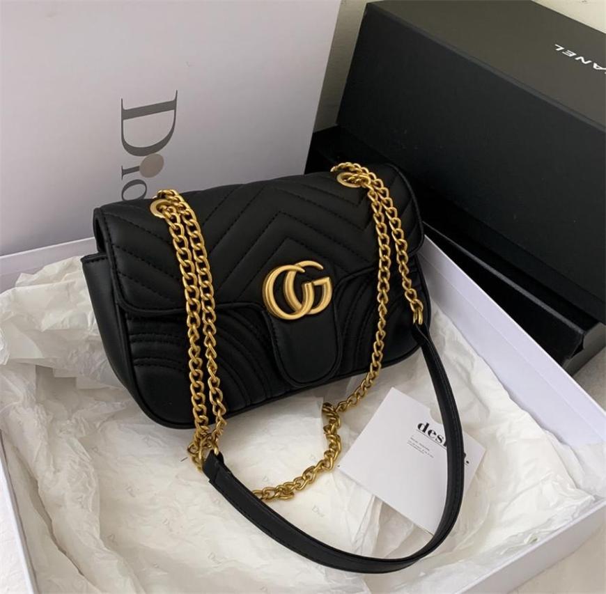 

Famous brand women designer Shoulder bag leather chain bag Cross body Pure color womens handbag crossbody bag3876303, Red