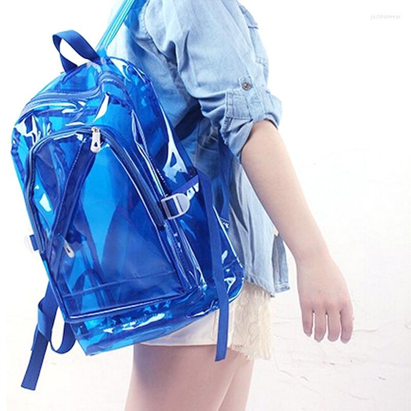 

Waterproof Backpack Transparent Clear Plastic for Teenage Girls PVC School Bags Shoulders Bag space backpack notebook Mochila, 04