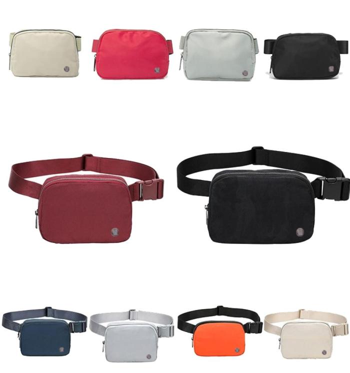 

Luxury lu fanny pack everywhere belt Bag designer bum chest yoga bag bumbag nylon Womens men outdoor messenger Shoulder Crossbody 9310970, Multi