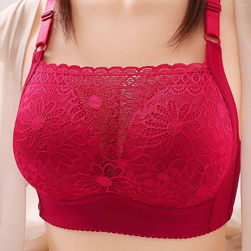 

Bras Lace Cover Underwear Women Bra Camis Push Up Seamless Bralette Large Size Female Crop Top Brassiere, Wine