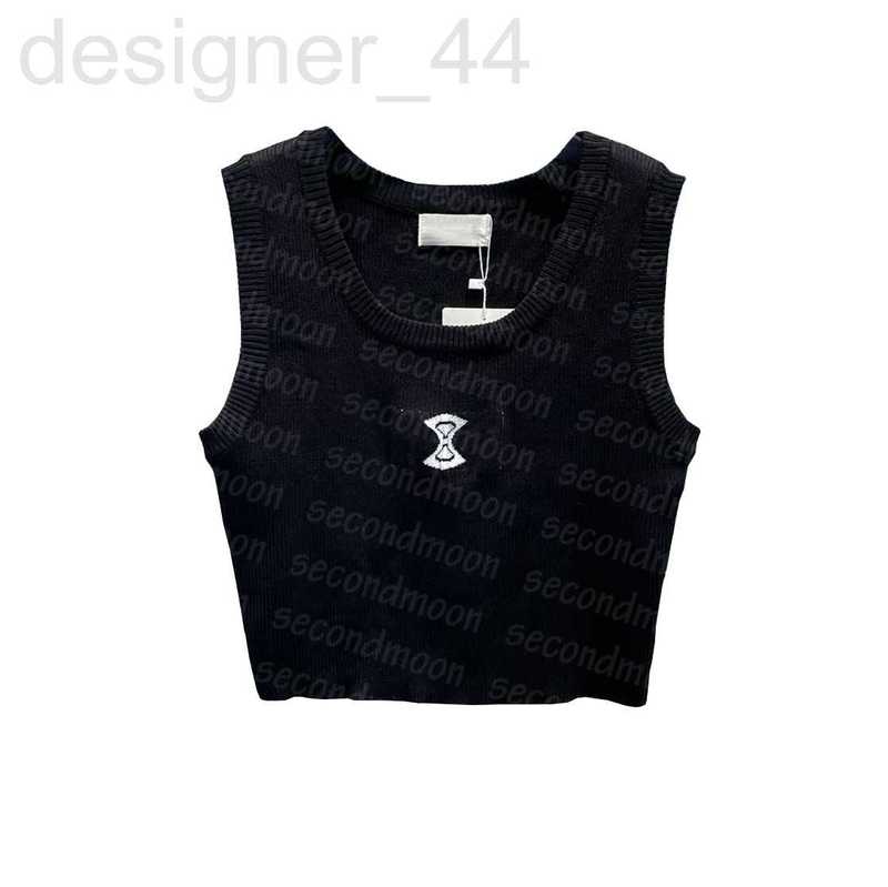 

Women' Tanks & Camis designer Designer Jacquard Knits Vest Gym Sport Crop Women Breathable Knitting Tees Yoga Tops 0AOB, White