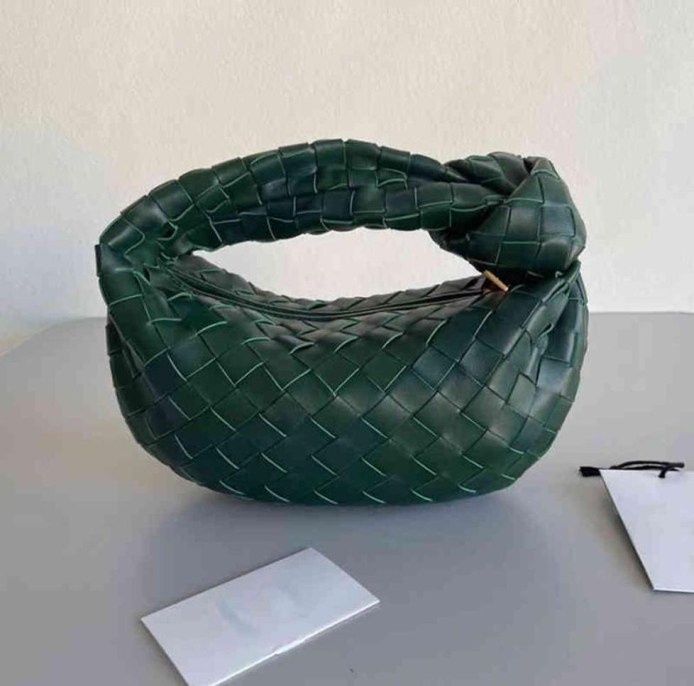 

Designer Handbags Bottegav Venetas Mini 2022 Jodie Customized Original Sheepskin Knotted Armpit Bag Hand Single Shoulder Woven Mes3440298, Army green