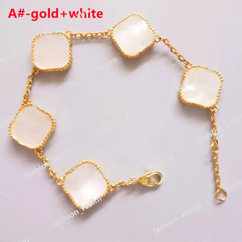 

Love Bracelet Four Leaf Clover Bracelets Classic Elegant Five Flowers gold rose Charm bracelet Stainless Steel Link Chain Wedding designer jewelry for Women gift
